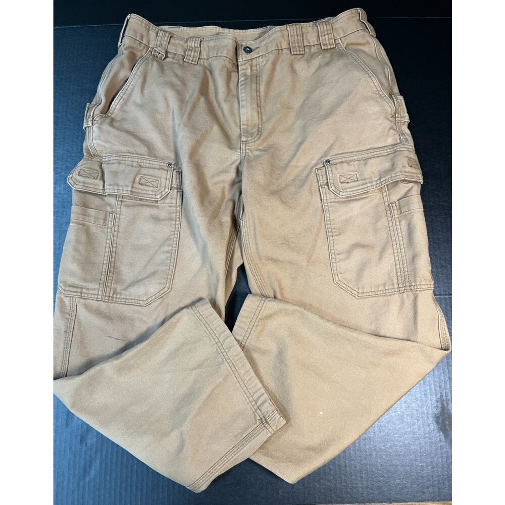 Duluth Trading Men’s Cargo Khaki Pants 42x30 Flaws